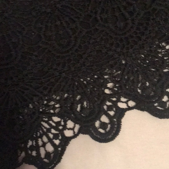 Black Fringe/lace Shorts - Picture 2 of 6